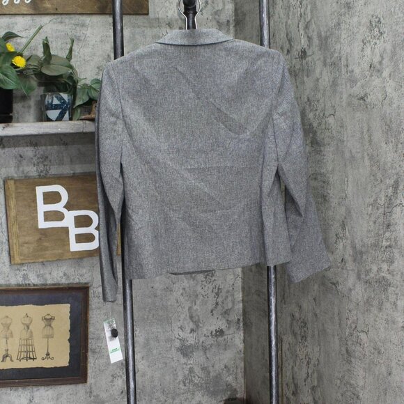NEW Le Suit Womens Two-Button Blazer Suit Jacket 50040892 Gray Heather 8P - Picture 2 of 5
